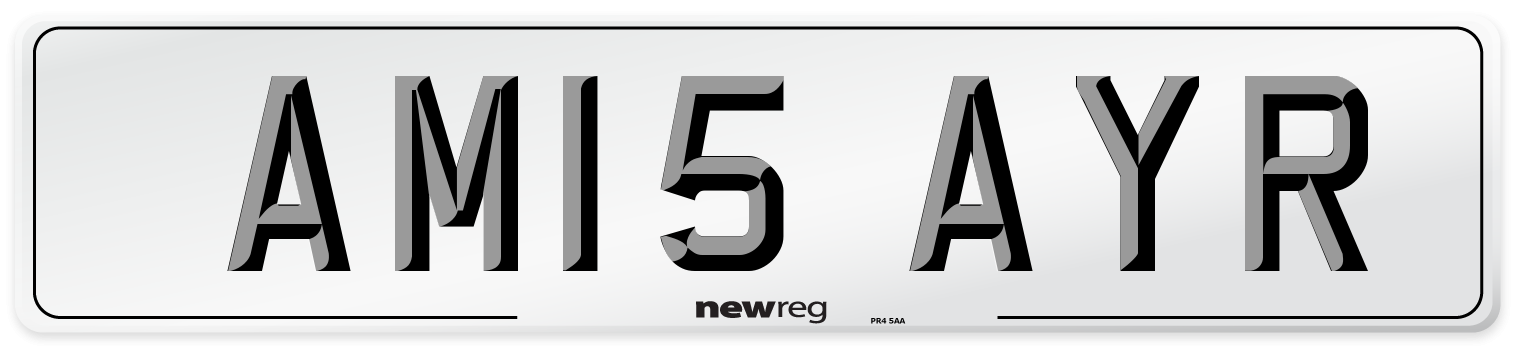 AM15 AYR Number Plate from New Reg